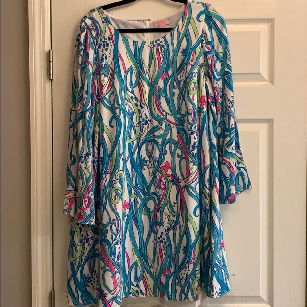 Lily Pulitzer Dress- Long Story Print EUC